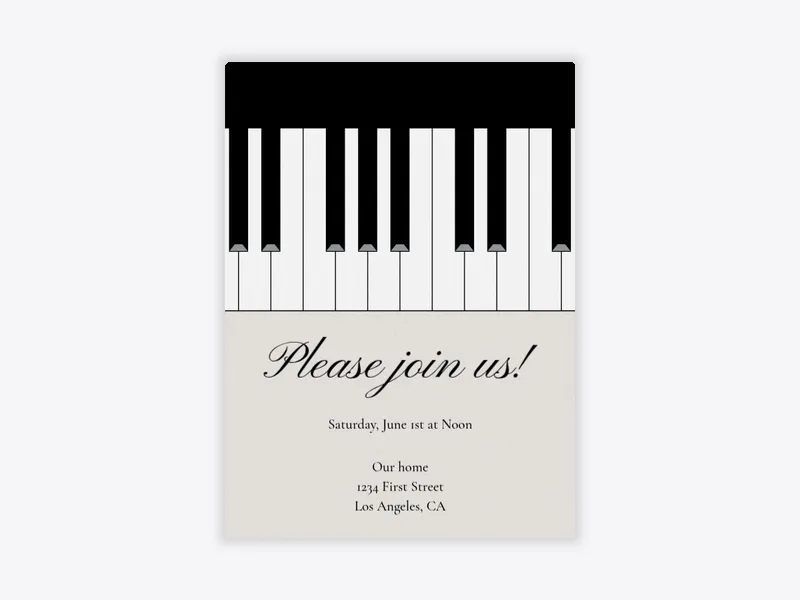 Keyboard - kids_activities - Invitation