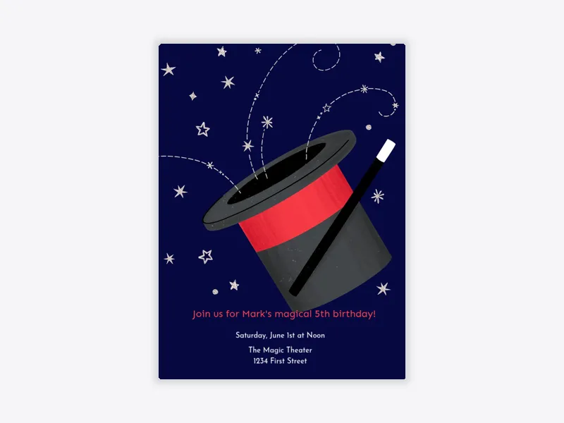 Magic Hat - kids_activities - Invitation
