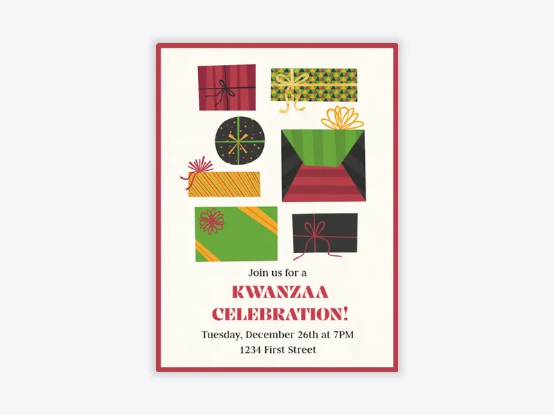 Bright Zawadi - kwanzaa - Invitation