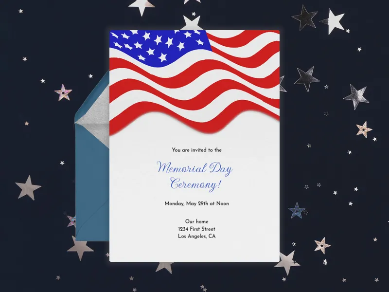 Memorial Day Flag - featured - Invitation