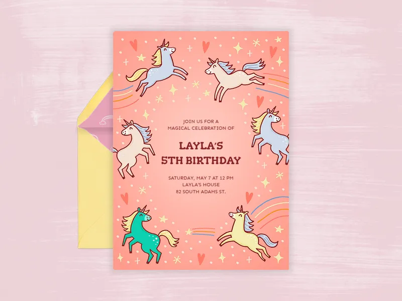 Magical Unicorn Birthday - featured - Invitation