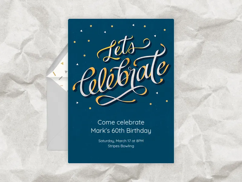 Let's Celebrate 60th Birthday - 60th_birthday - Invitation