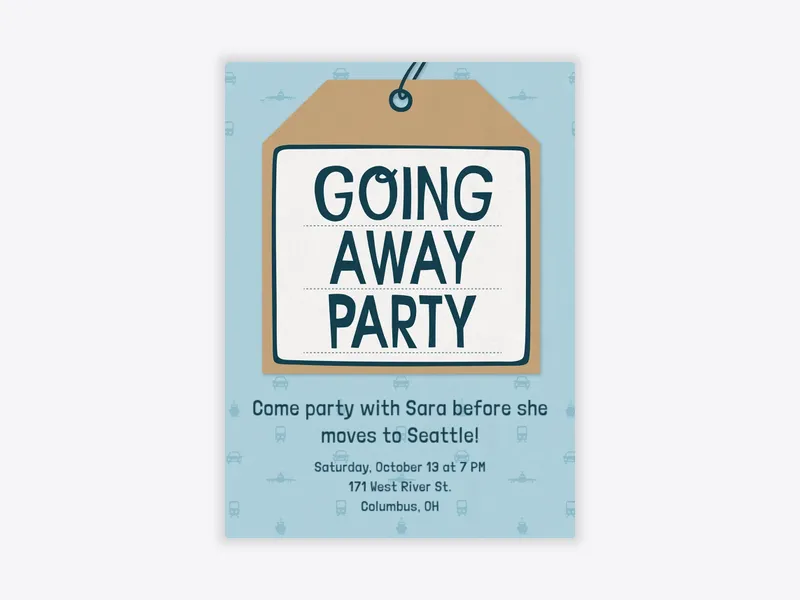 Luggage Tag - retirement_farewell - Invitation