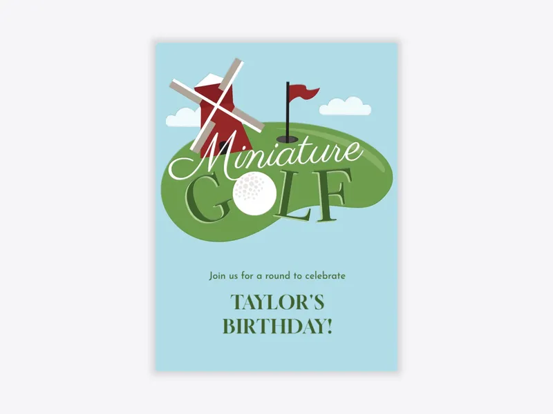 Miniature Golf - golf - Invitation