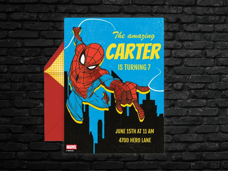 Marvel's Spider-Man: Epic Action - disney - Invitation