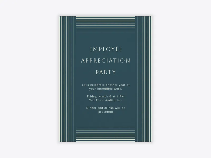 Blue Motion Stripes - business_gatherings - Invitation