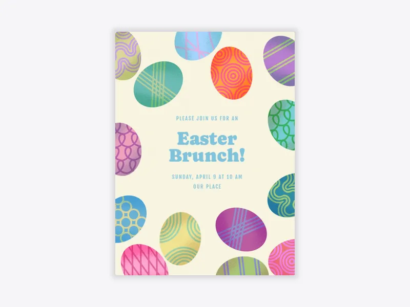 Modern Patterned Eggs - featured - Invitation