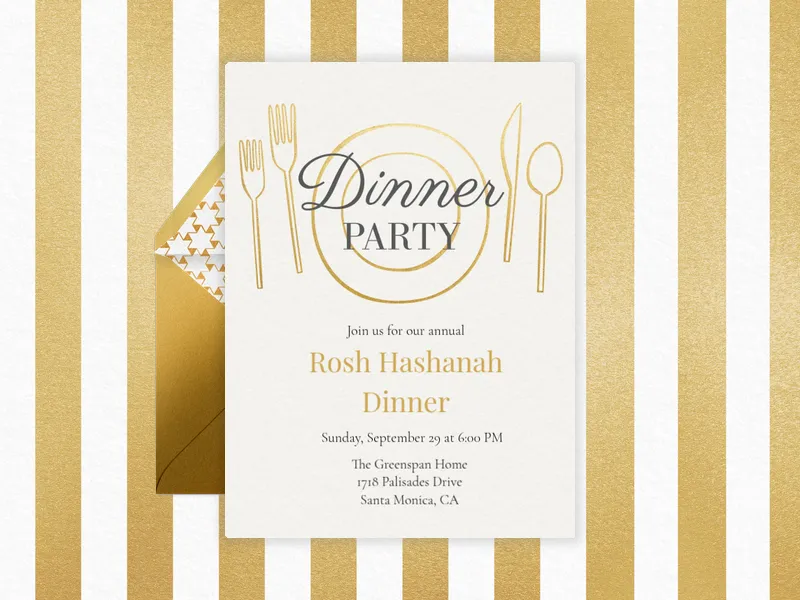 Place Setting - rosh_hashanah - Invitation
