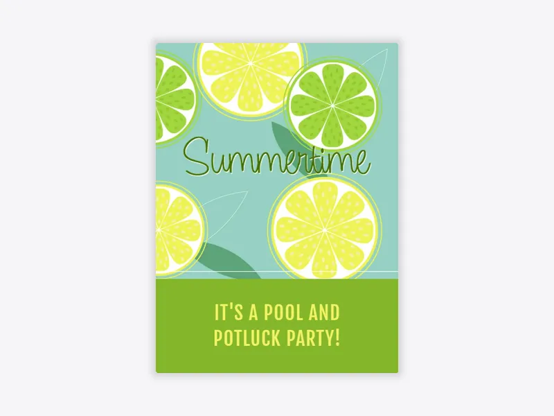 Lemon Lime - summer - Invitation