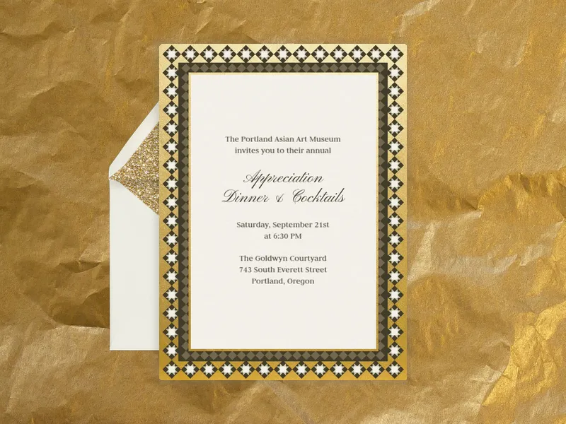 Garden Medallion - greek_life - Invitation