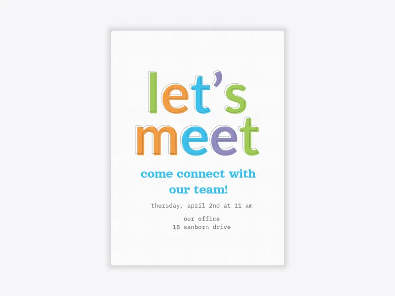 Let's Meet - meetings - Invitation
