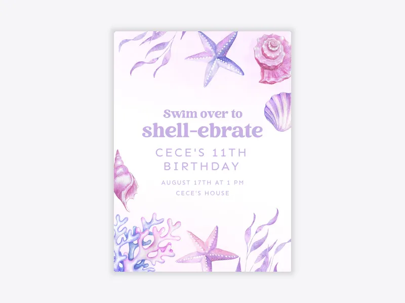 Ocean Treasures - featured - Invitation
