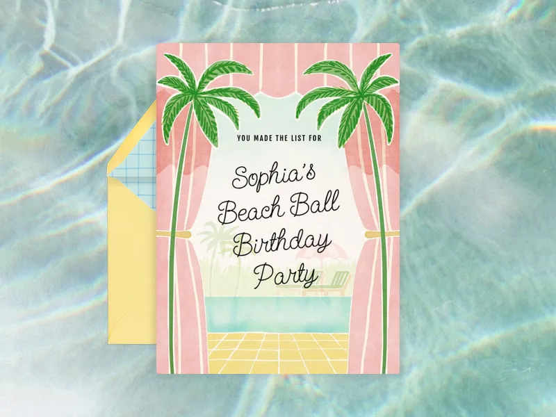 Palmy Beach Ball - featured - Invitation