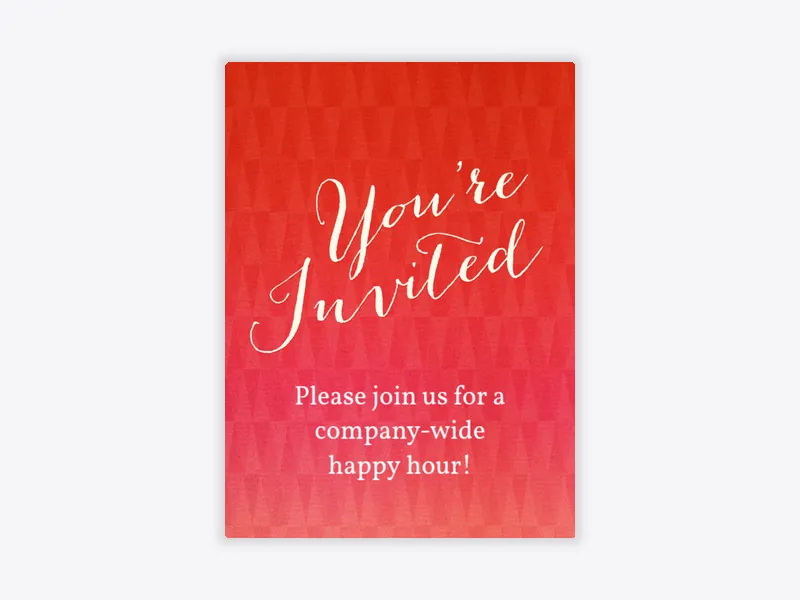 Ombre Triangles - featured - Invitation