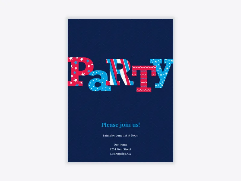 Patriotic Party - memorial_day - Invitation