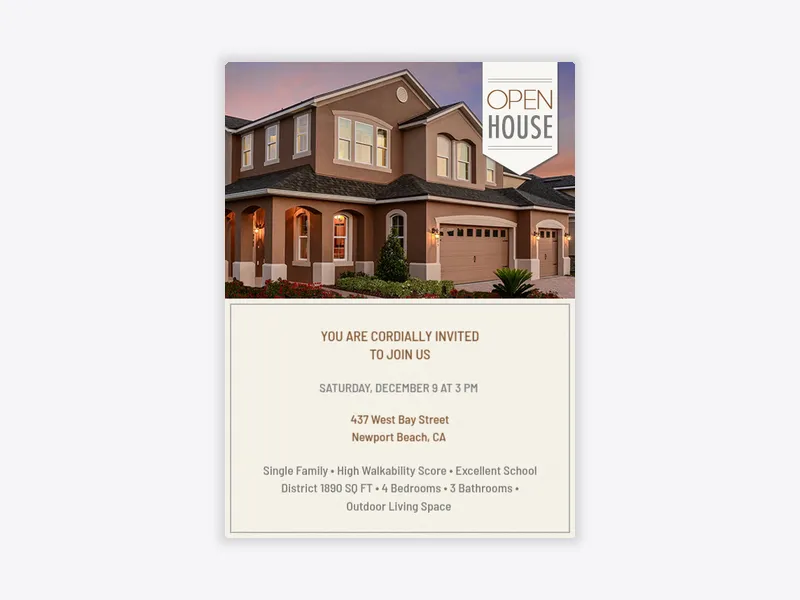 Open House Tag (Photo) - open_house - Invitation