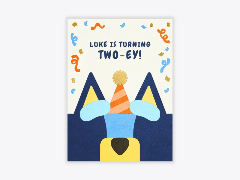 Blue Pawesome Party - popular_characters - Invitation