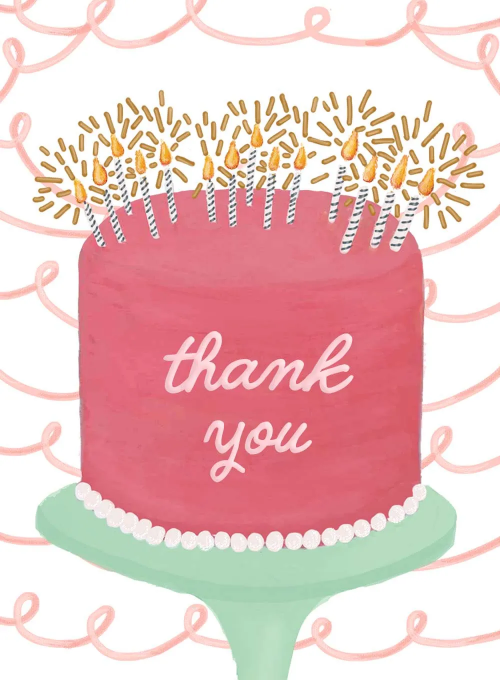 Pink Cake Thank You - featured - Card