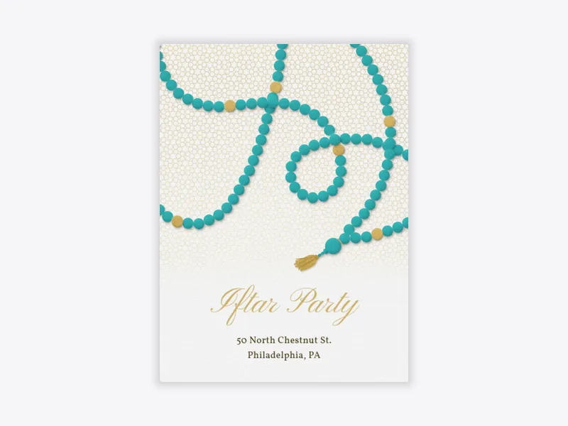 Prayer Beads - ramadan - Invitation