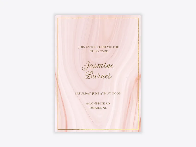 Pink Marble - quinceanera - Invitation