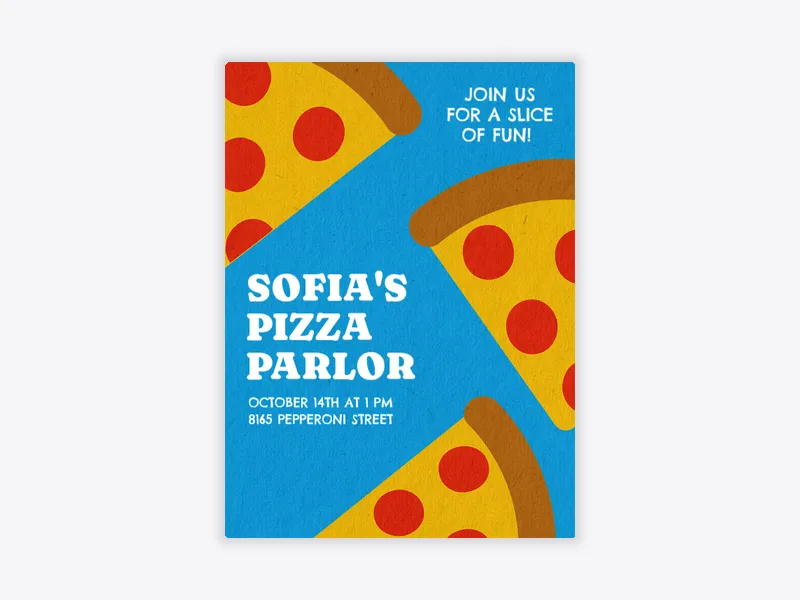 Pizza Parlor - featured - Invitation