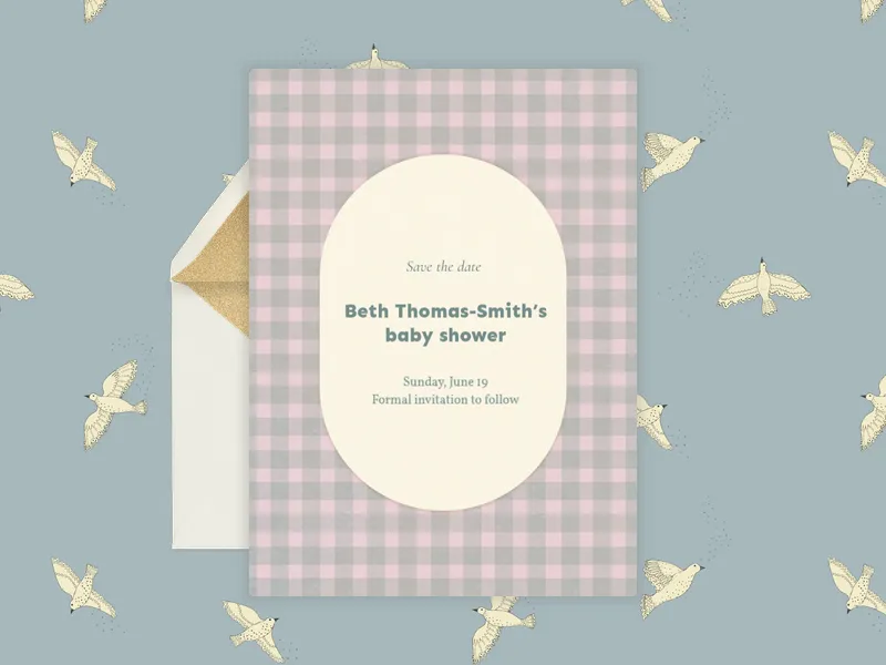 Preppy Plaid Save the Date - baby_save_the_date - Invitation