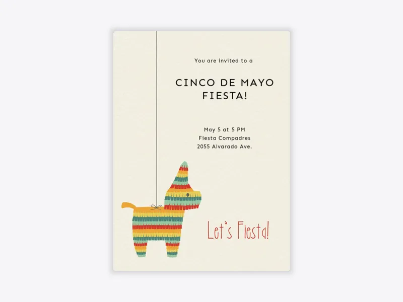 Pinata Fiesta - cinco_de_mayo - Invitation