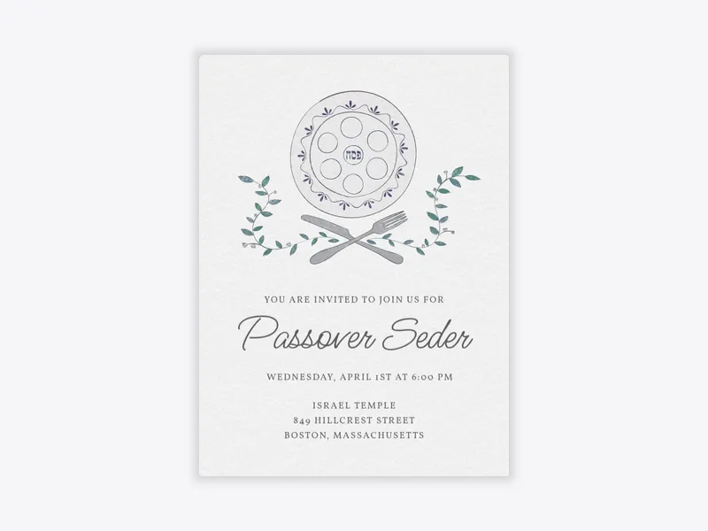 Passover Feastings - passover - Invitation