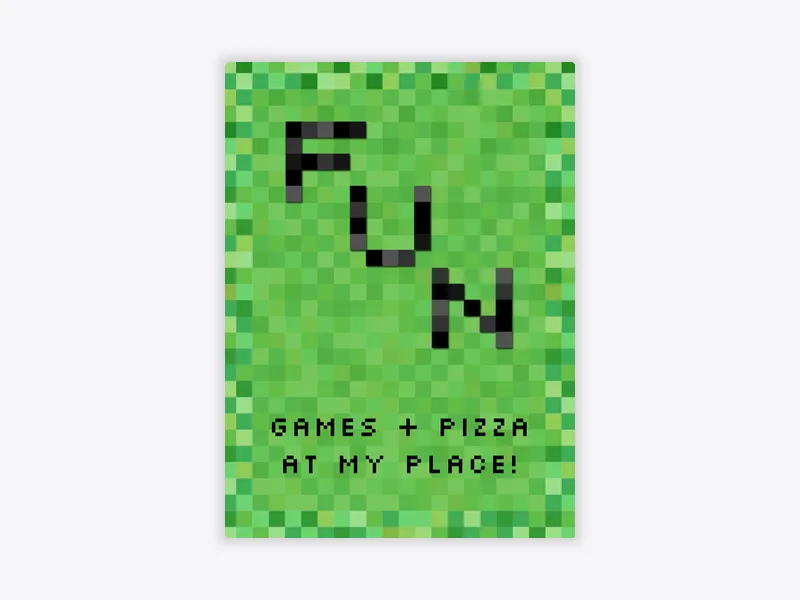 Pixel Fun - kids_activities - Invitation