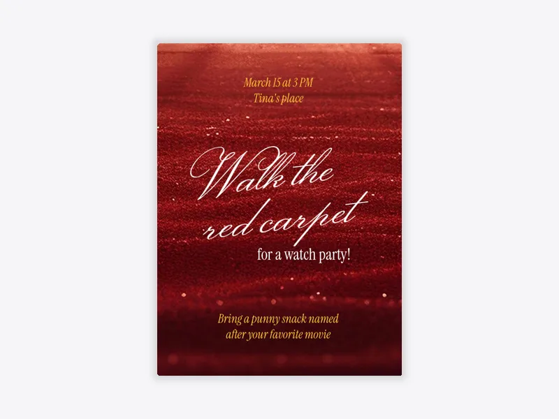 Red Carpet - featured - Invitation