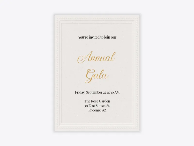 Simple & Classic Embossed - business - Invitation