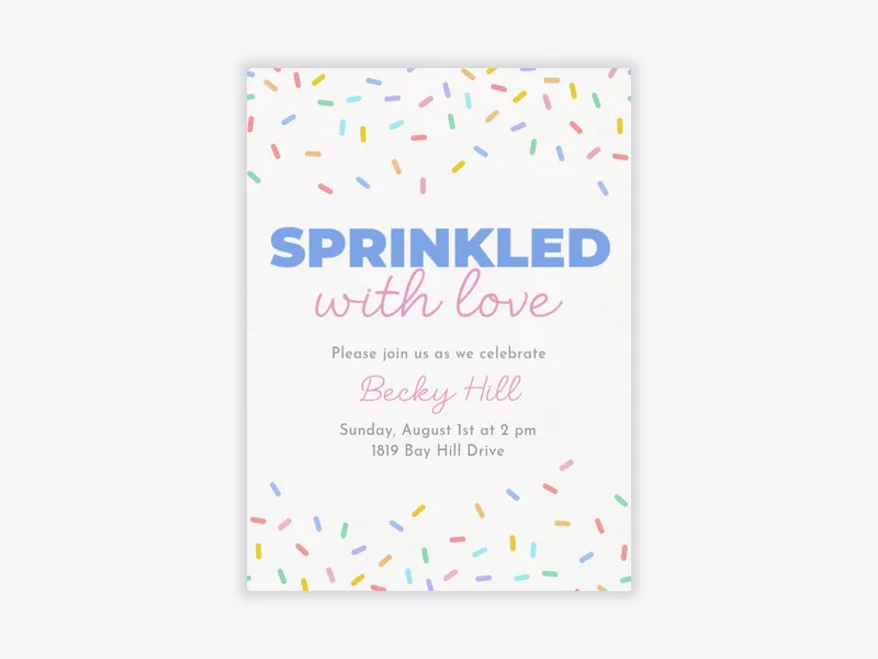 Sprinkled With Love - baby_sprinkle - Invitation