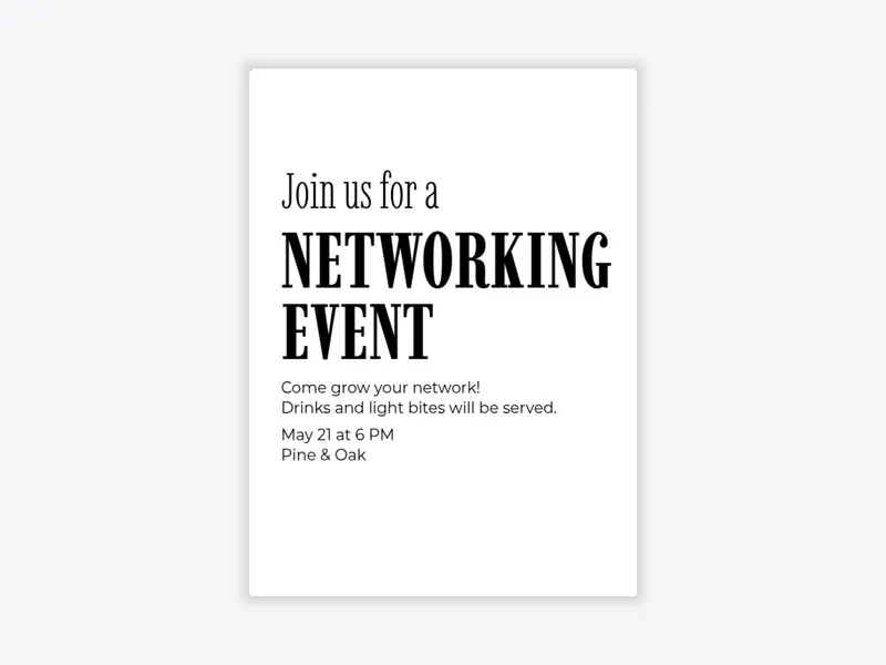 Something Classic - networking - Invitation