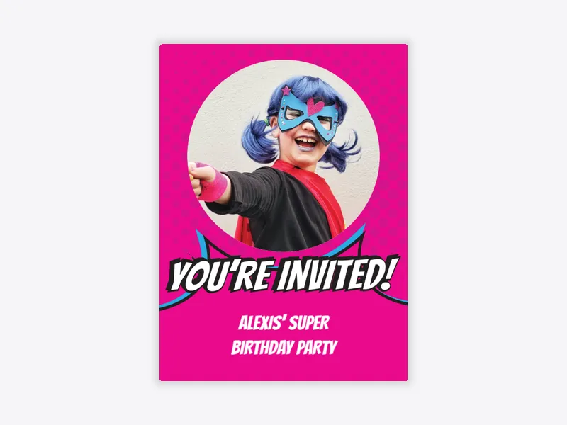 Super Girl (Photo) - featured - Invitation