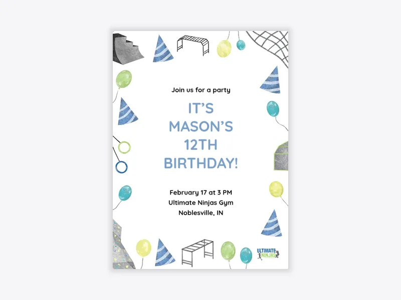 Ultimate Ninjas: Party Time - ultimate_ninjas - Invitation