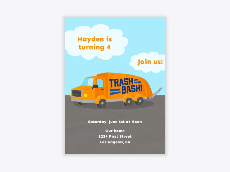 Trash Bash - featured - Invitation