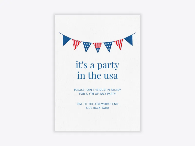 USA Party - july_fourth - Invitation