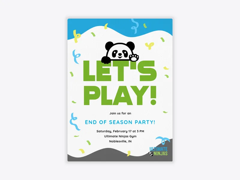 Ultimate Ninjas: Panda Party - ultimate_ninjas - Invitation