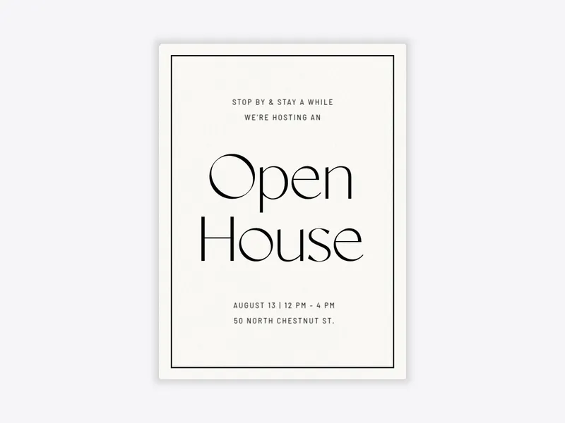 Timeless Border - open_house - Invitation