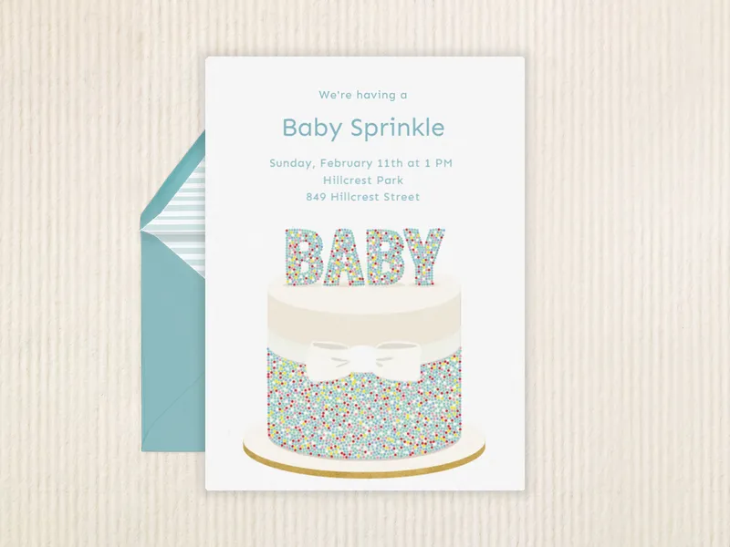 Teal Baby Sprinkles - baby_sprinkle - Invitation