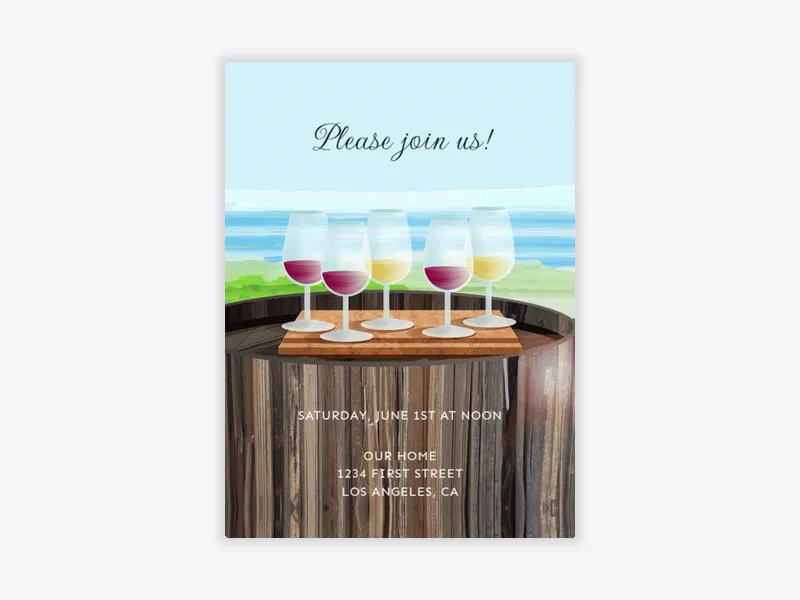 Wine Country - wine_tasting - Invitation