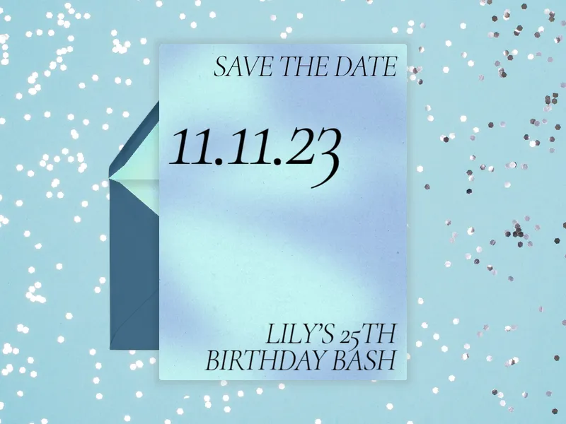 Abstract Petals Save the Date - parties_save_the_date - Invitation