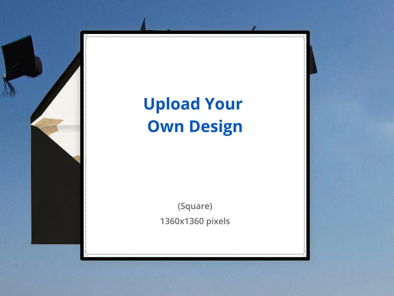 Upload Your Own Design (Grad Cap Toss) - featured - Invitation