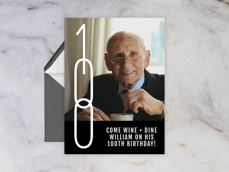 Big 100th Birthday (Photo) - 100th_birthday - Invitation