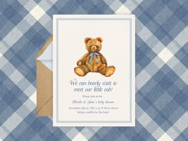 Blue Can Bearly Wait - featured - Invitation