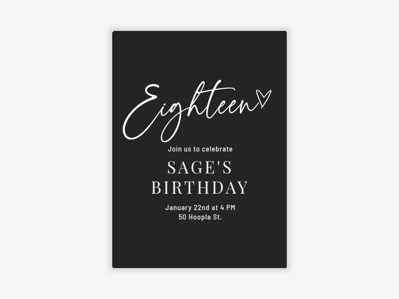 Birthday Love - 18th_birthday - Invitation