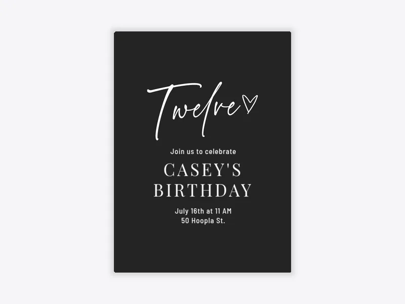 Birthday Love - tween_birthday - Invitation