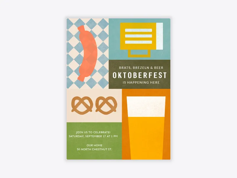 Brats, Brezeln & Beer - oktoberfest - Invitation