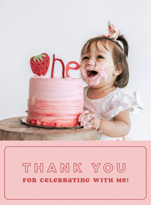 Classic Pink Thank You (Photo) - featured - Card