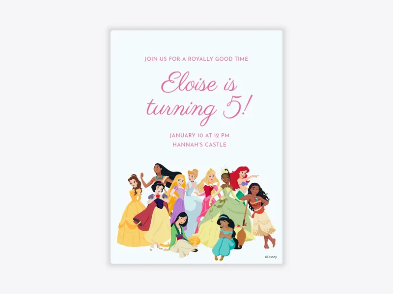 Disney: Princess Party - disney - Invitation